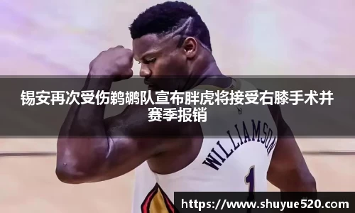 锡安再次受伤鹈鹕队宣布胖虎将接受右膝手术并赛季报销